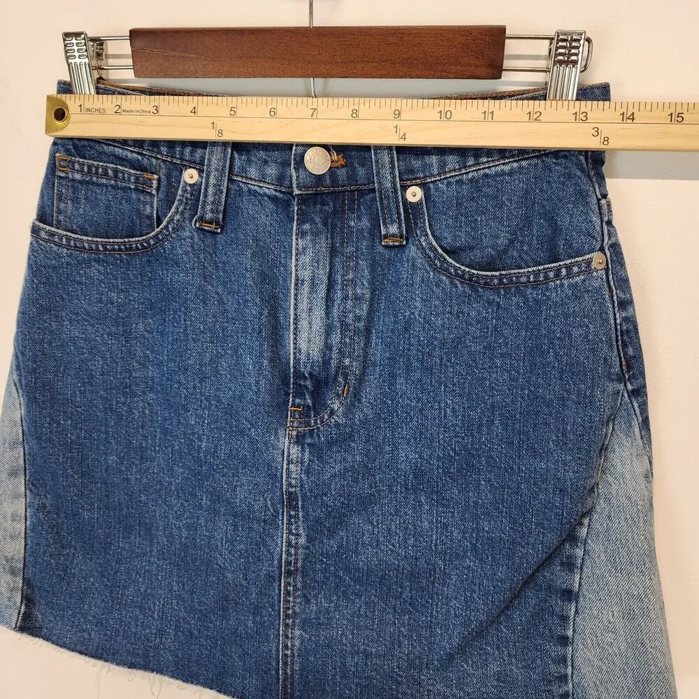 Madewell Patchwork Denim Mini Skirt Size 25